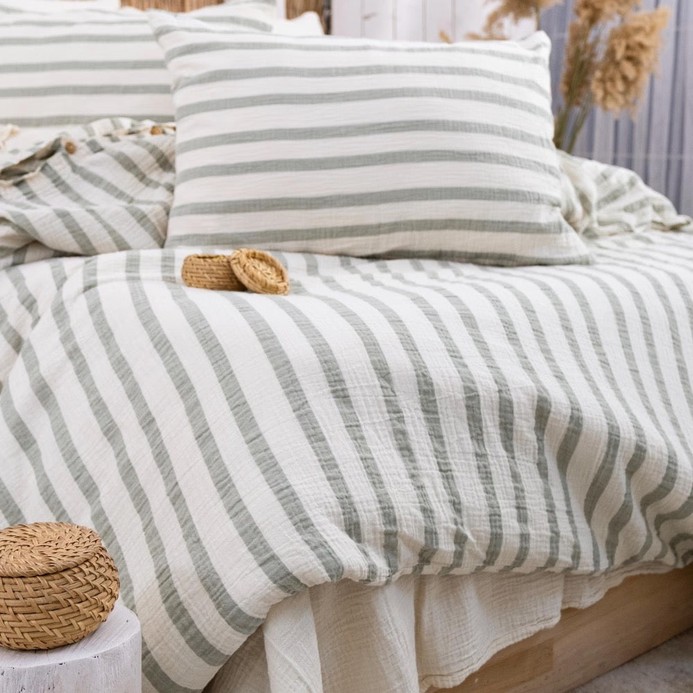 Breathable Muslin Duvet Cover, Organic Gauze Bed Linen Set, King Size Muslin Comforter Cover, Comforter Cover, Unique Home Gift