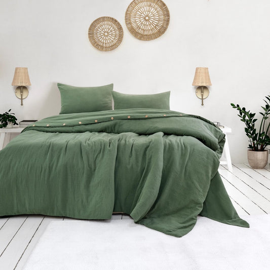 Cherry Muslin Duvet Cover, King Size Muslin Comforter Cover, Minimalist Gauze Bed Linen Set, Comforter Cover, Unique Quilt Cover