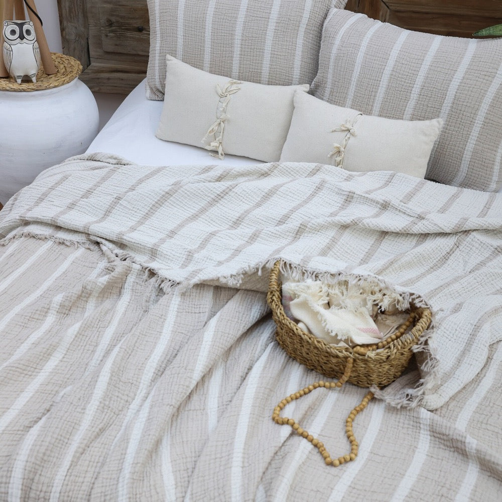 Muslin Custom Size Blanket, Gauze Bedding Set, Muslin Bed Cover, Cotton Blanket