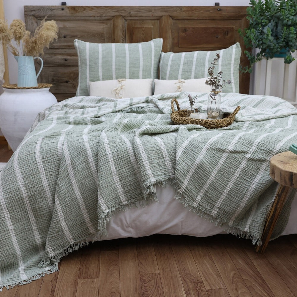 Muslin Custom Size Blanket, Gauze Bedding Set, Muslin Bed Cover, Cotton Blanket