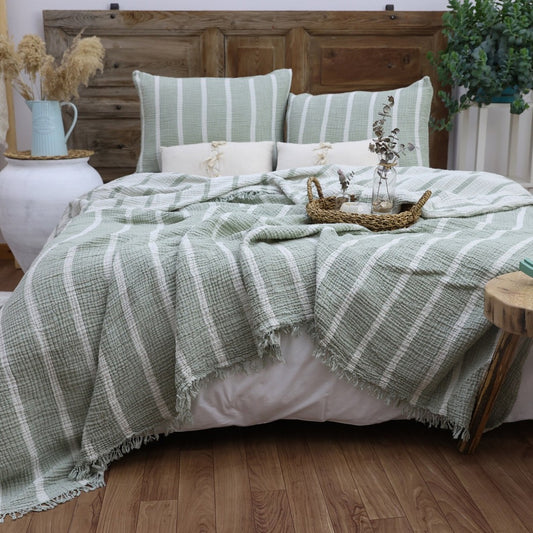 Muslin Custom Size Blanket, Gauze Bedding Set, Muslin Bed Cover, Cotton Blanket