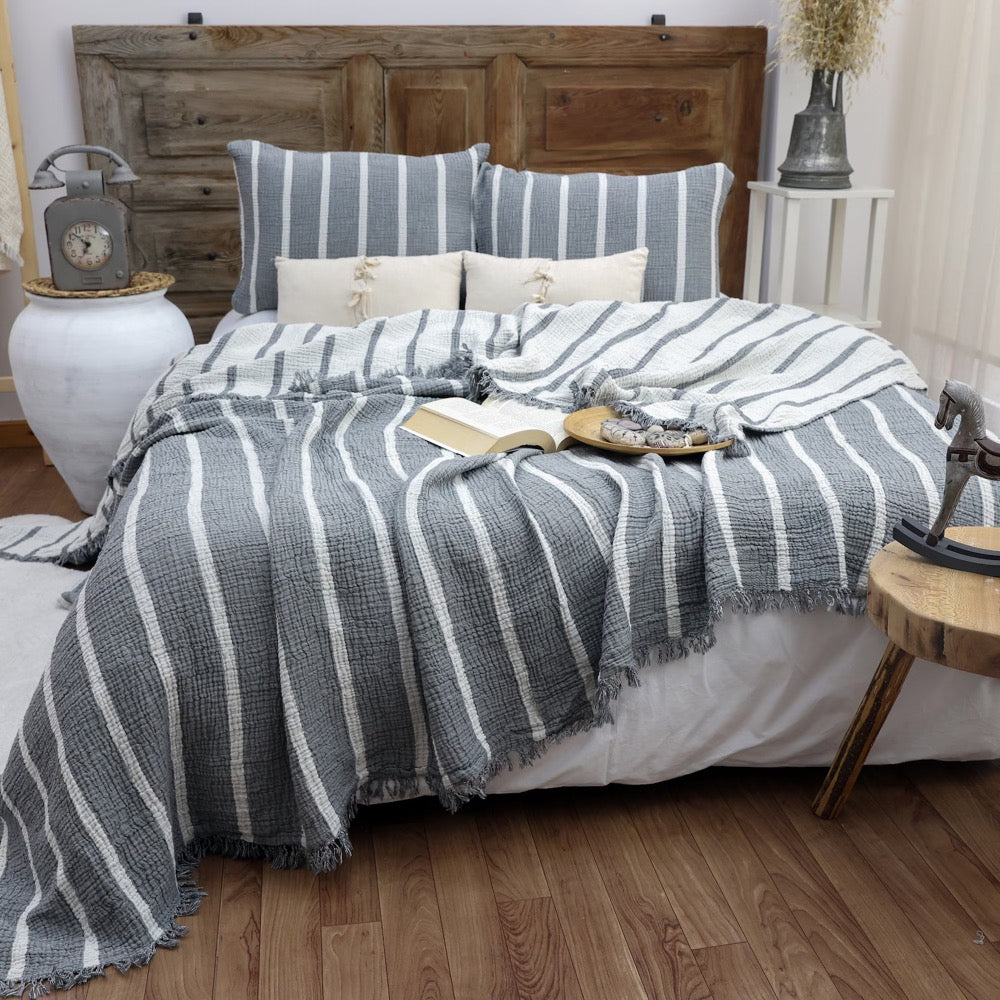Muslin Custom Size Blanket, Gauze Bedding Set, Muslin Bed Cover, Cotton Blanket