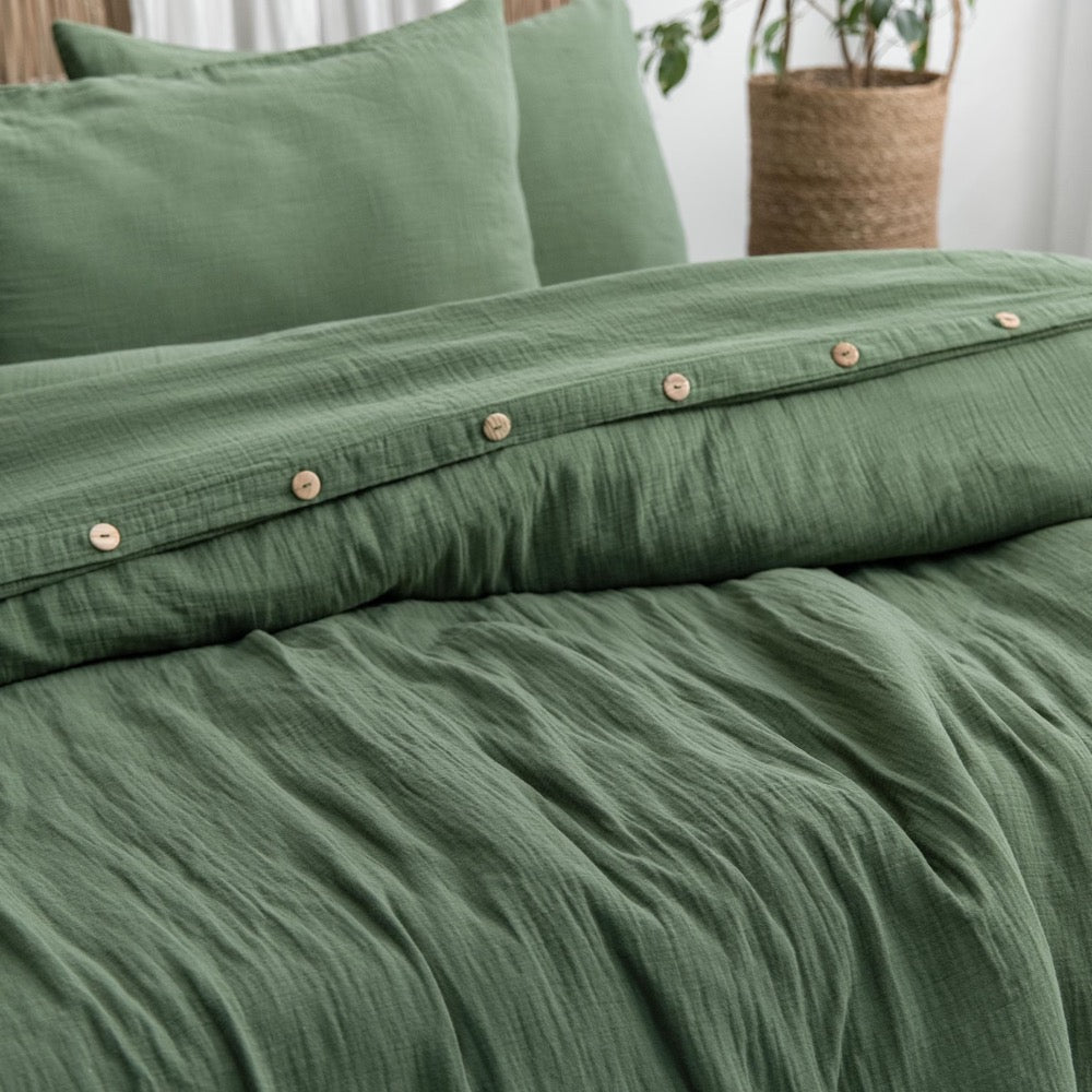 Cherry Muslin Duvet Cover, King Size Muslin Comforter Cover, Minimalist Gauze Bed Linen Set, Comforter Cover, Unique Quilt Cover